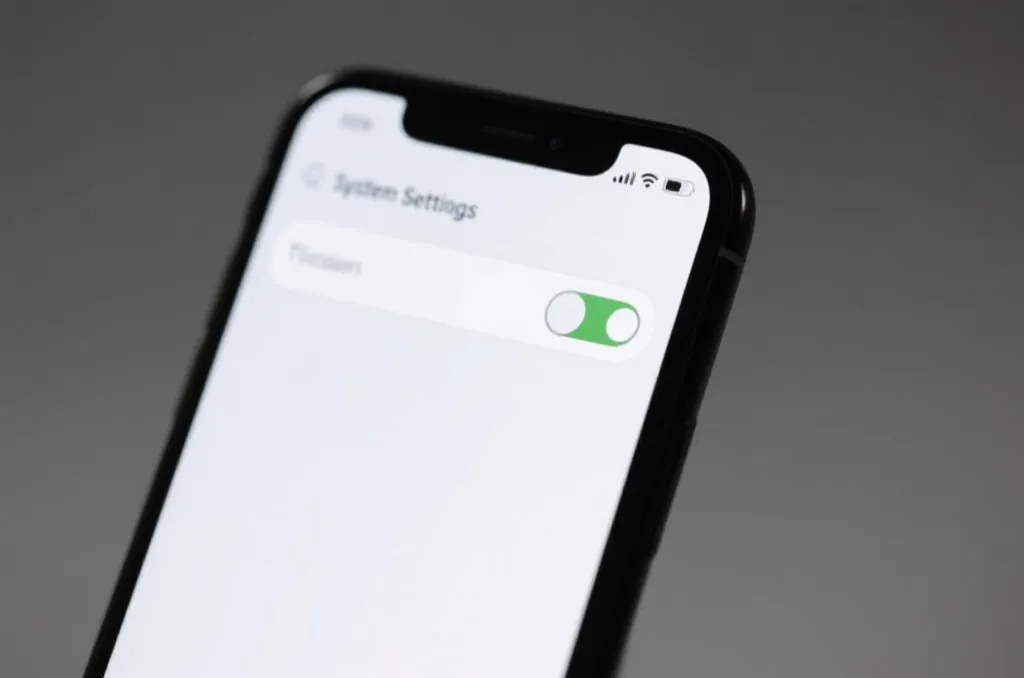 iPhone settings menu showing device management and trust certificate screen
